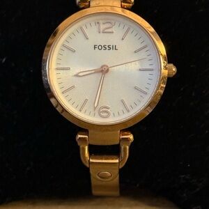 Fossil Rose Gold and White Women's Watch